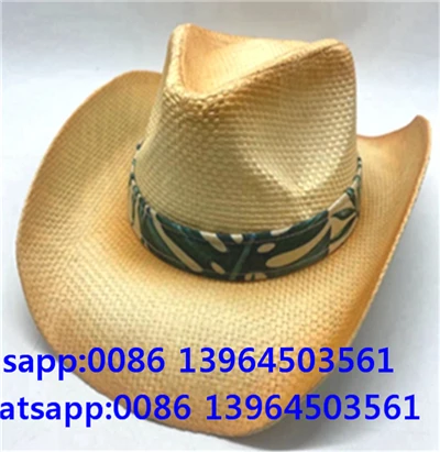 Heren Western Ribbon Cowboy Stro Fisher Man Zonnehoed
