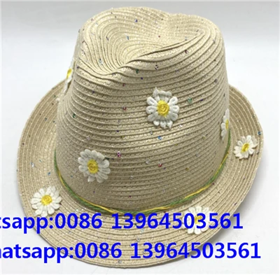 Bloembeige kleurrijke stippen Fedora strandhoed