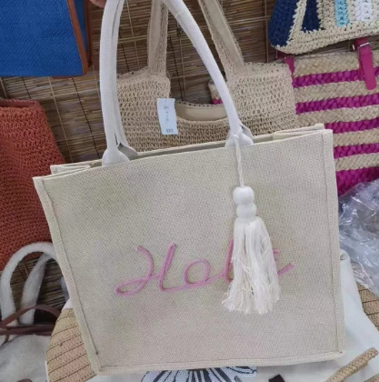 Linnen stof cadeautas meisje schooltas