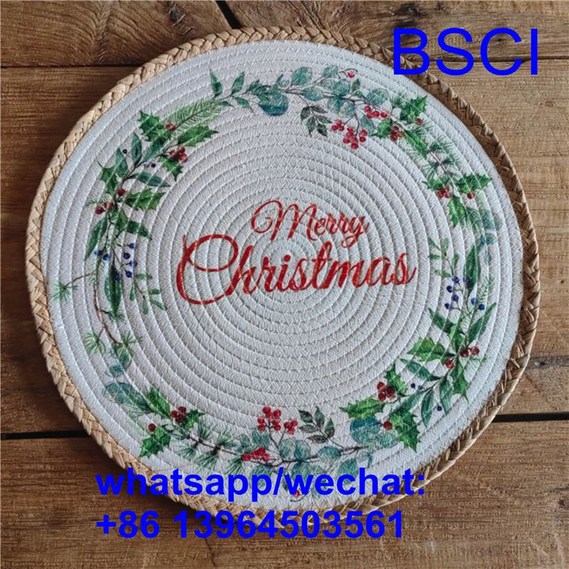 Kerstplacemats met waterhyacint