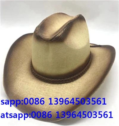 Trendy bruine tweekleurige cowboyhoed