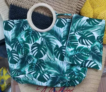 Tropische dames strandtas één set