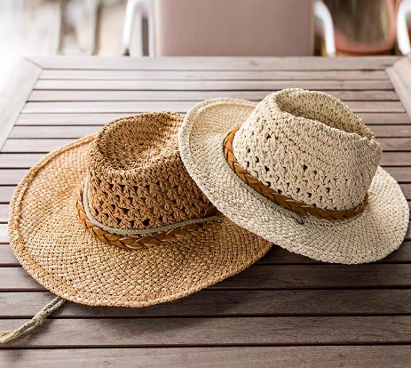Papier geweven dames strandhoeden