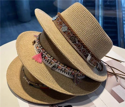 Boho Bruine Dames Stro Strandhoed