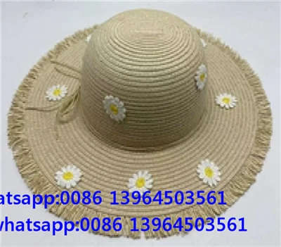 Tassal Baby Girl Flower Strohoed voor de zomer