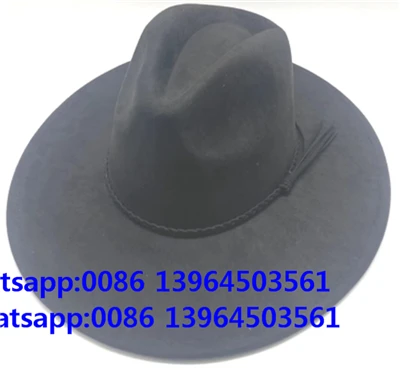 Rancher wollen zwarte hoed Fedora cowboyhoed