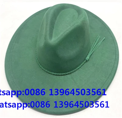 Groene Fancy Fedora Hoed Met Zonbescherming