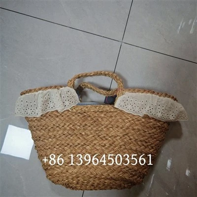 Echte stro -mand strandtas tassen