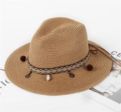 Lint Stro Vrouwen Strandhoed