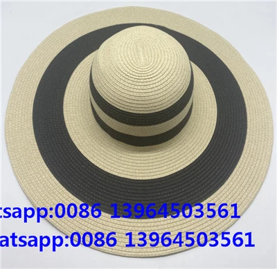 Zomerse brede rand Floppy Straw Sun Dameshoeden