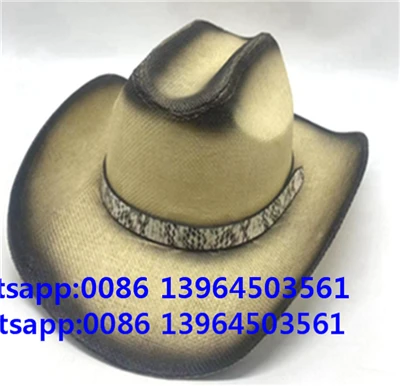 Zwarte Spray Herenhoed Fedora Cowboy Retro Pet