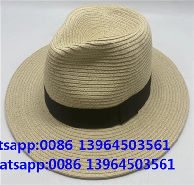 Casual Stingy Paper Straw Hat Fedora Hoge Hoed