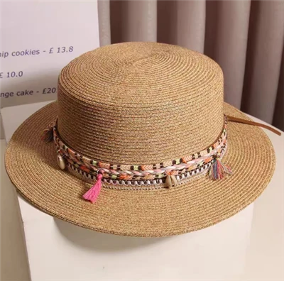 Boho Chic Bruine Papieren Stro Dameshoed