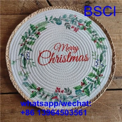 Kerstplacemats met waterhyacint