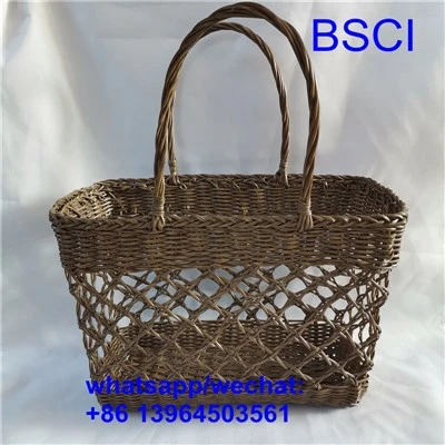 Plastic geweven strandtas